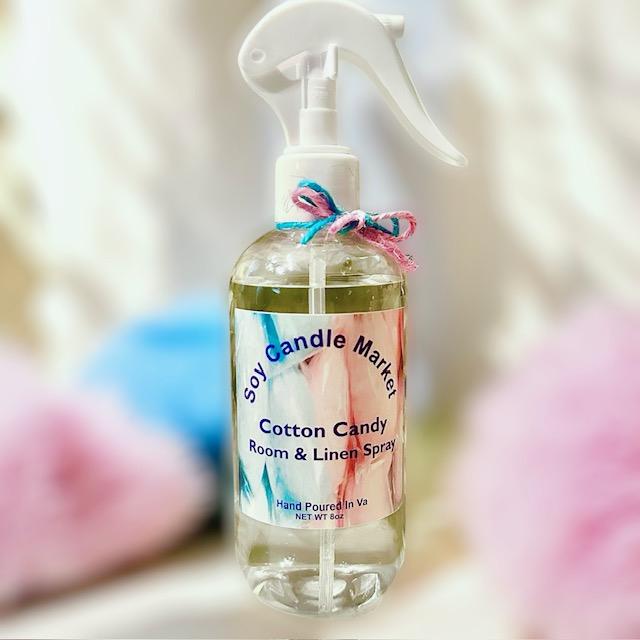 Cotton Candy with our all-natural Room & Linen Spray