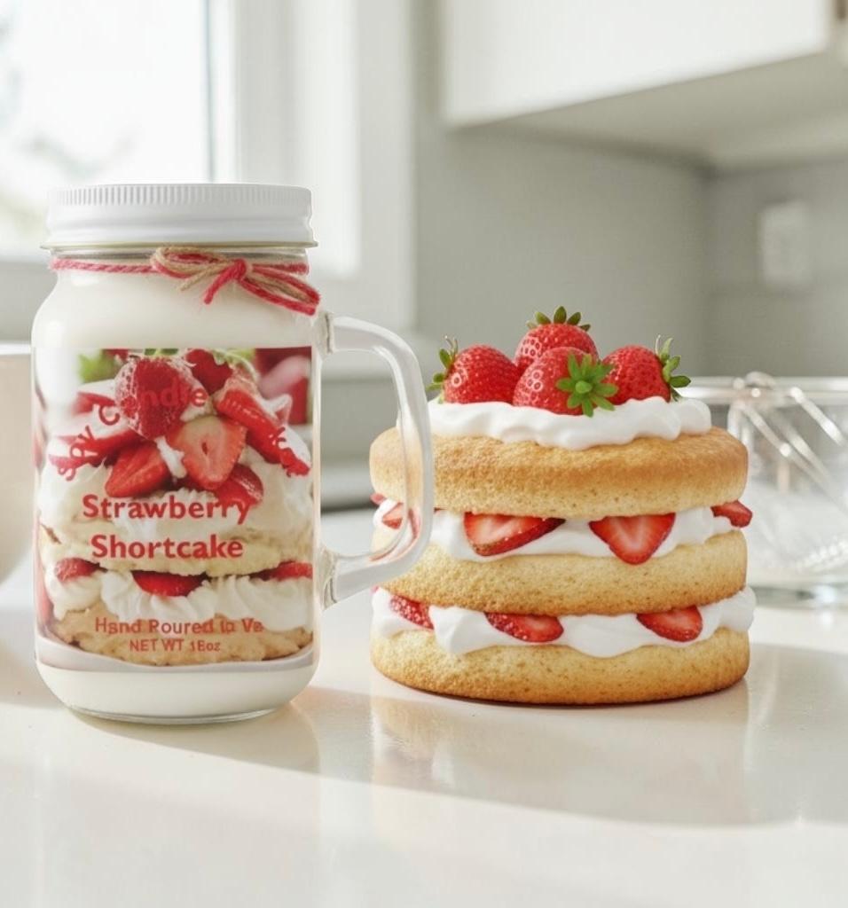 Strawberry Short Cake Soy Candle