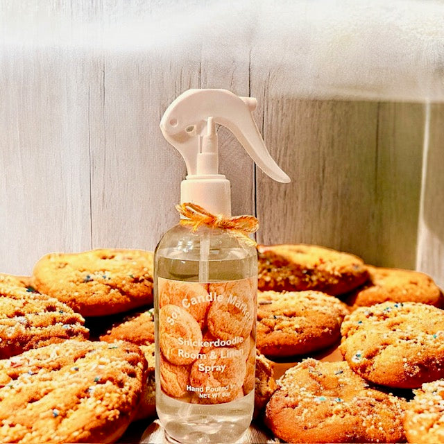 Snickerdoodle cookies with our all-natural Room & Linen Spray