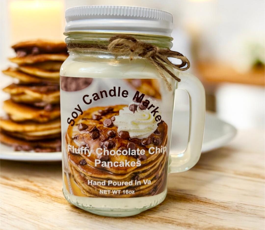 Fluffy Chocolate Chip Pancakes